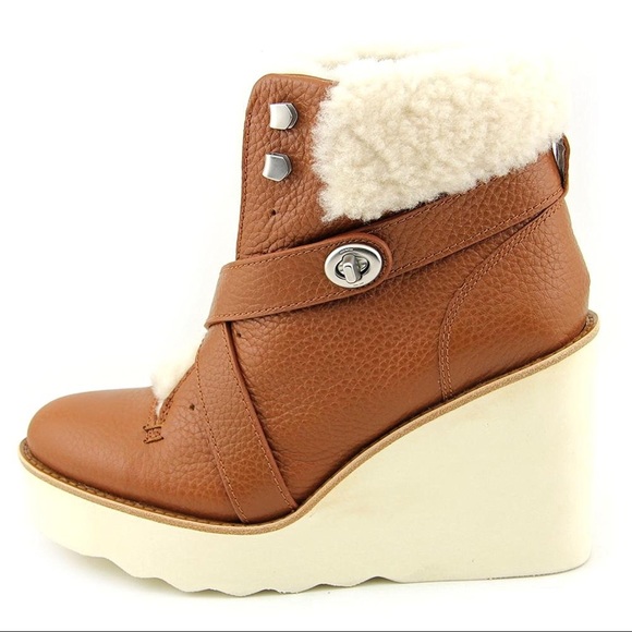 Shoes | Coach Kenna Wedge Bootie | Poshmark